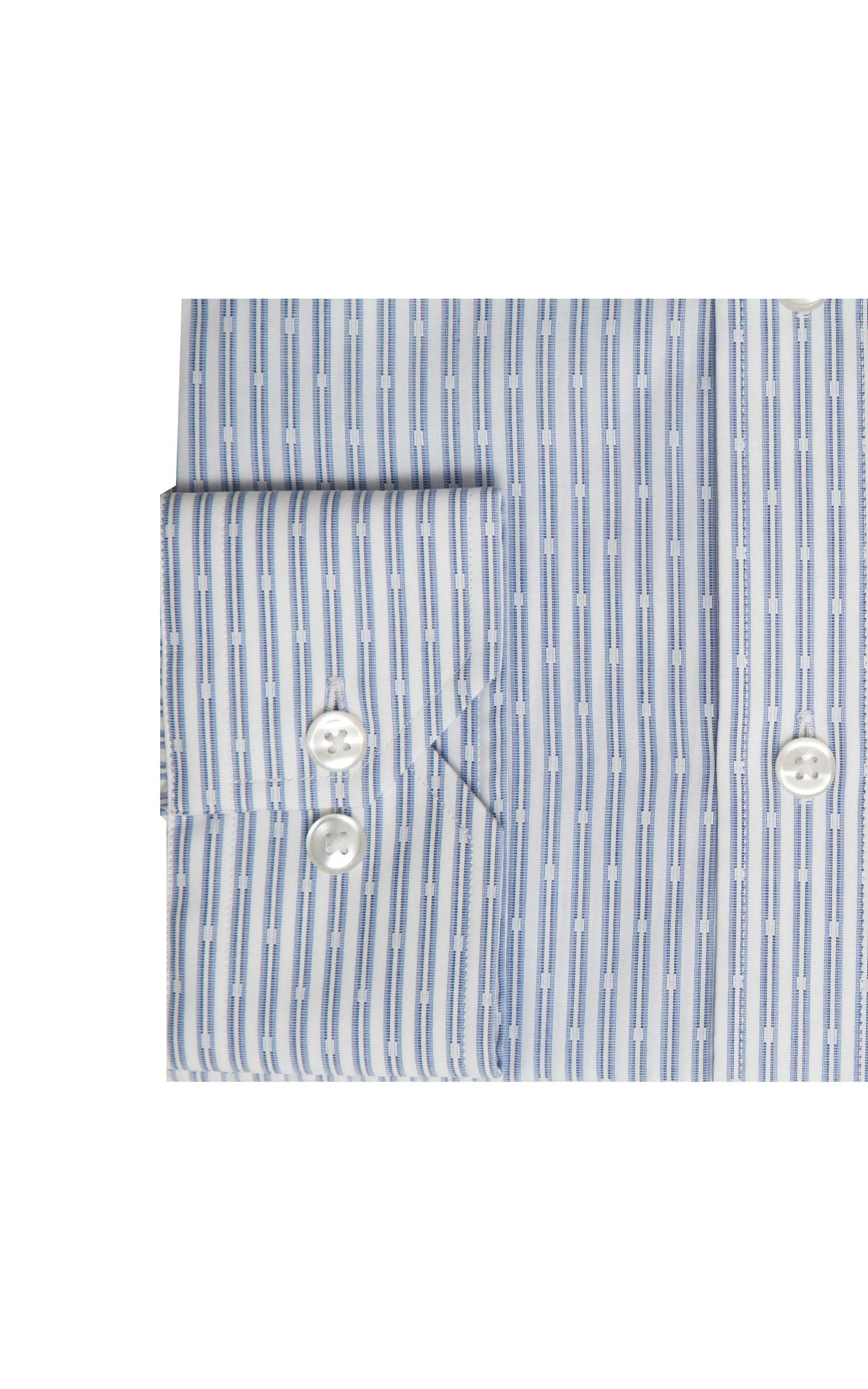 Pointed Collar Striped Dress Shirt