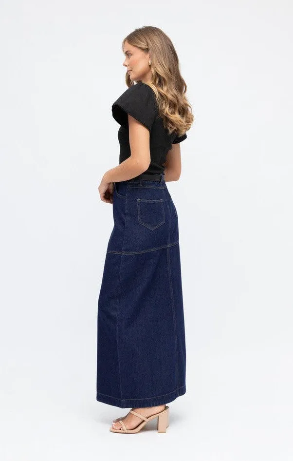 PUFF SLEEVE KNIT TOP BLACK