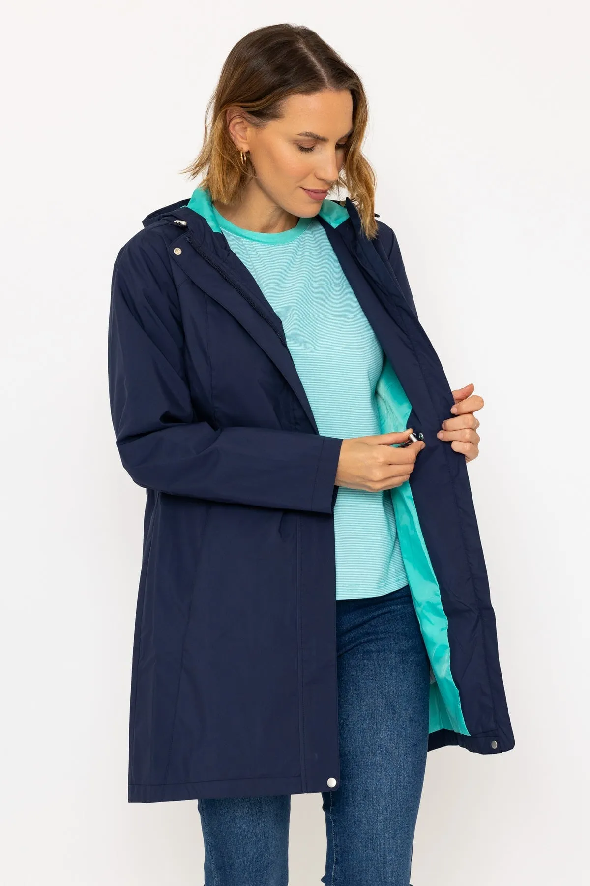Rain Mac in Navy