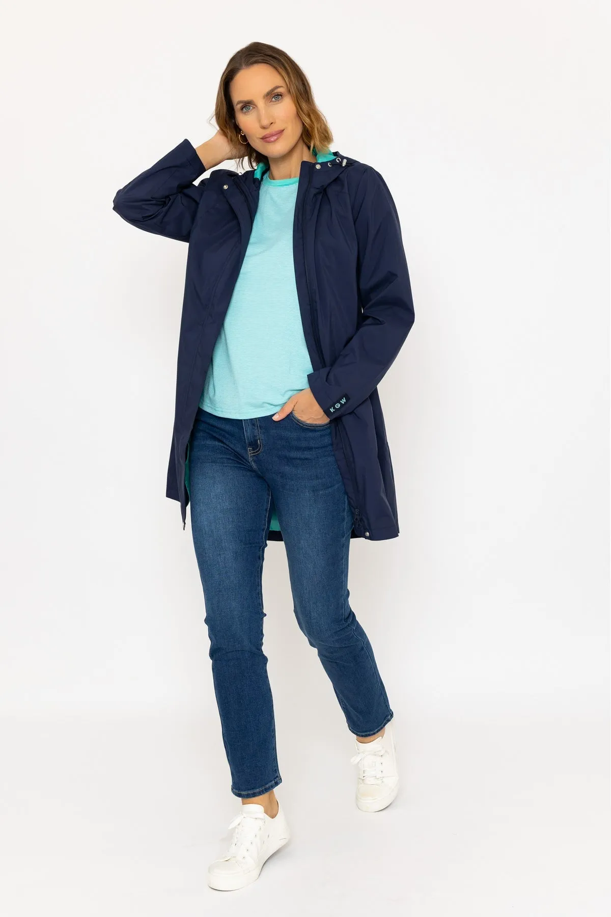 Rain Mac in Navy