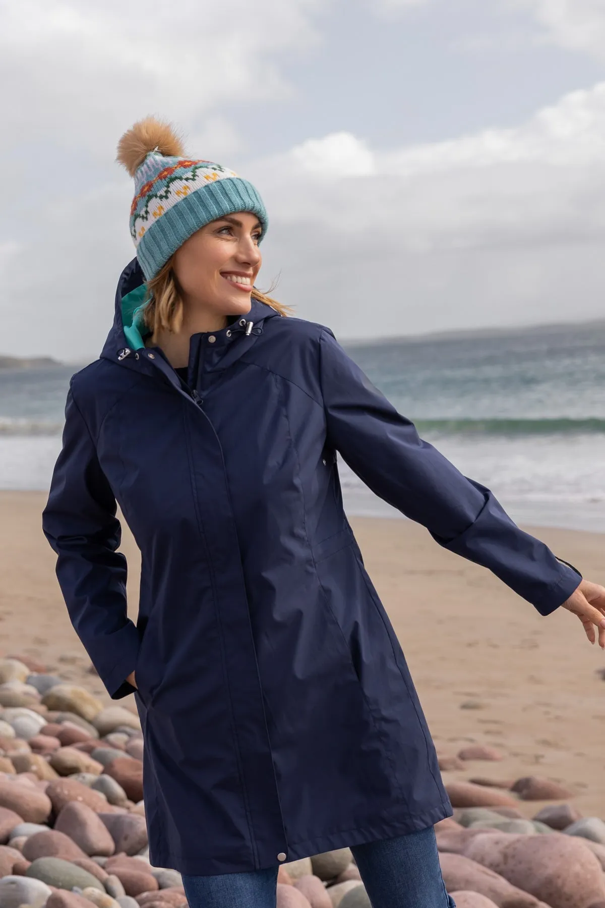Rain Mac in Navy
