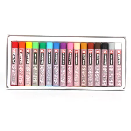 Sakura 16 oil pastels round