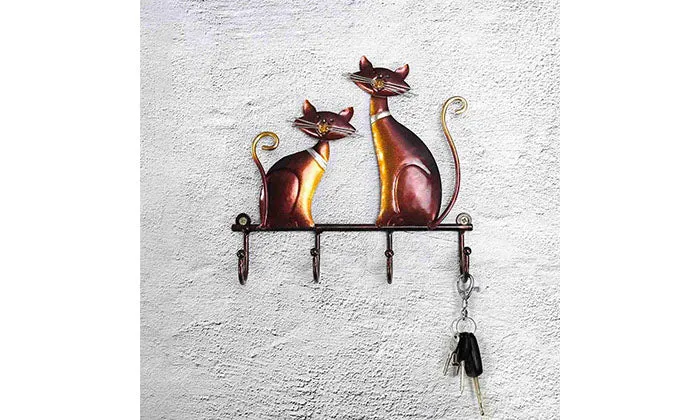 Tooarts Iron Cat Wall Hanger Hook
