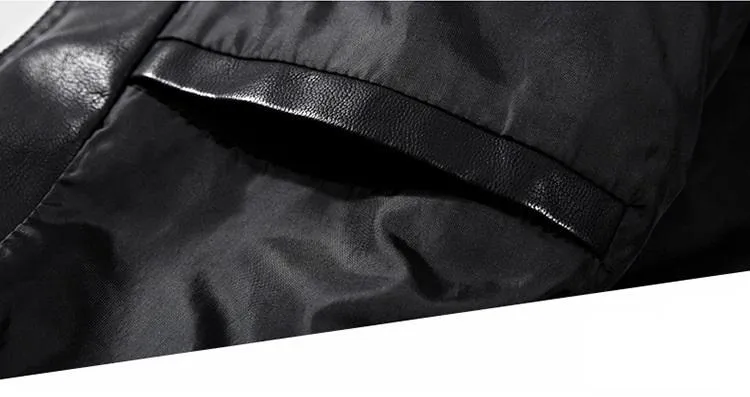 West Louis Classical Motorcycle Men Leather Jacket