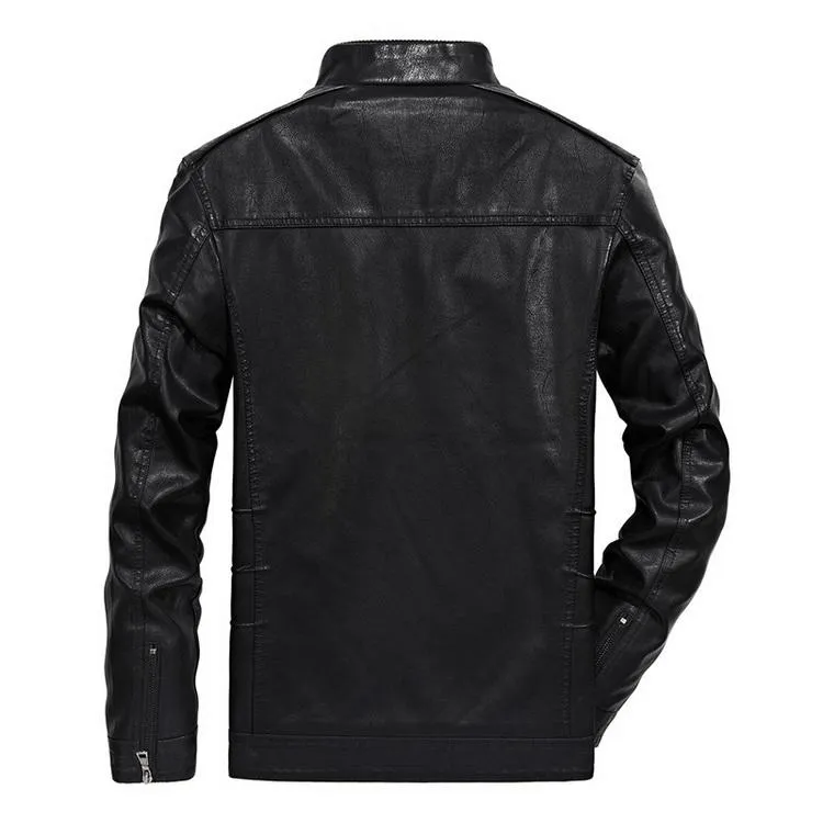 West Louis Classical Motorcycle Men Leather Jacket